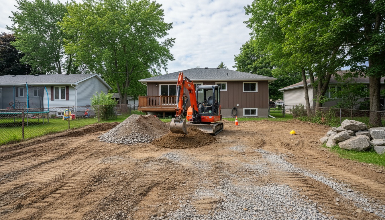 Service de terrassement et excavation résidentielle - Pavé Frenco